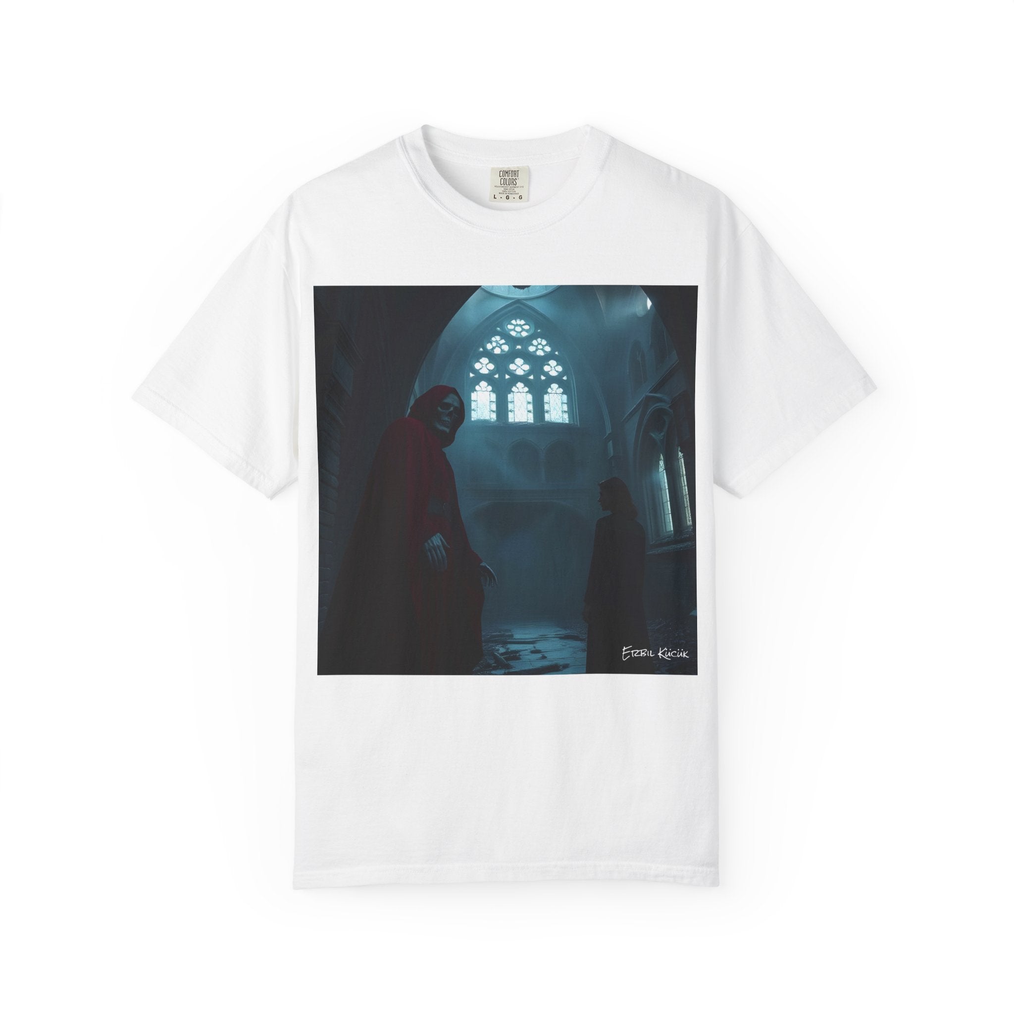 Gothic Church Photo T-Shirt — Moody Cathedral Nightscape