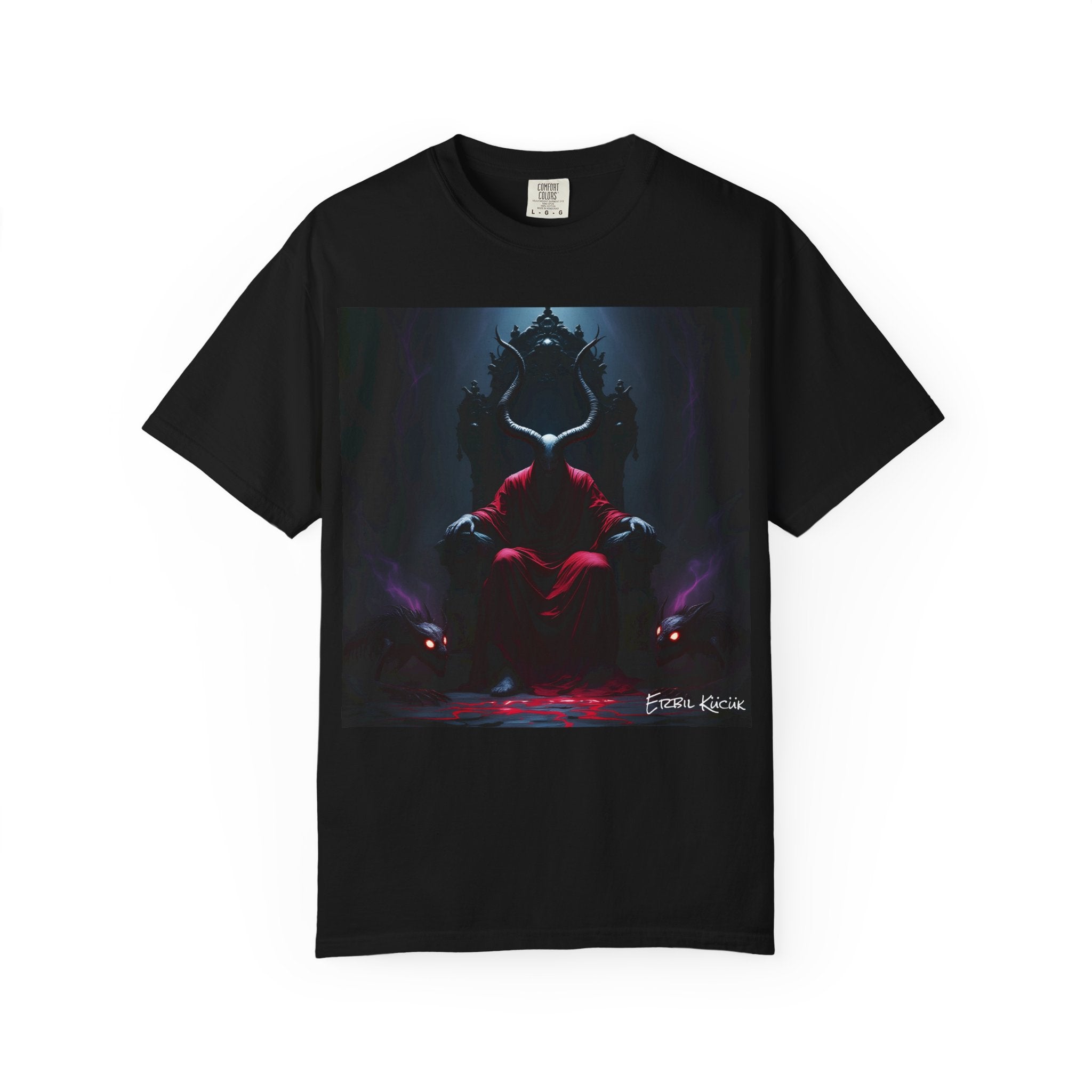 Dark Throne Graphic T-Shirt — Demon King Illustration