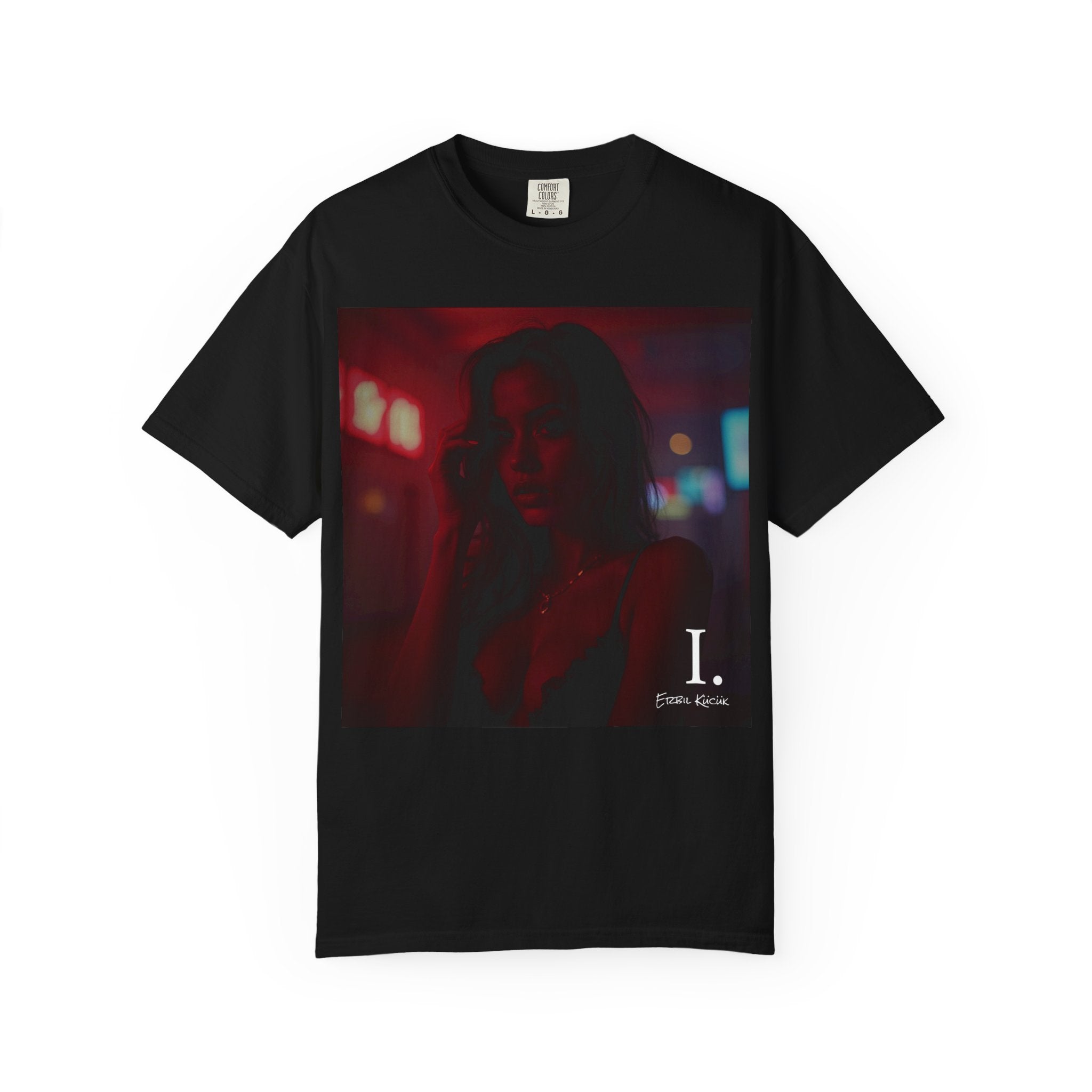 T-Shirt — Moody Night Portrait Graphic Tee (I. text)