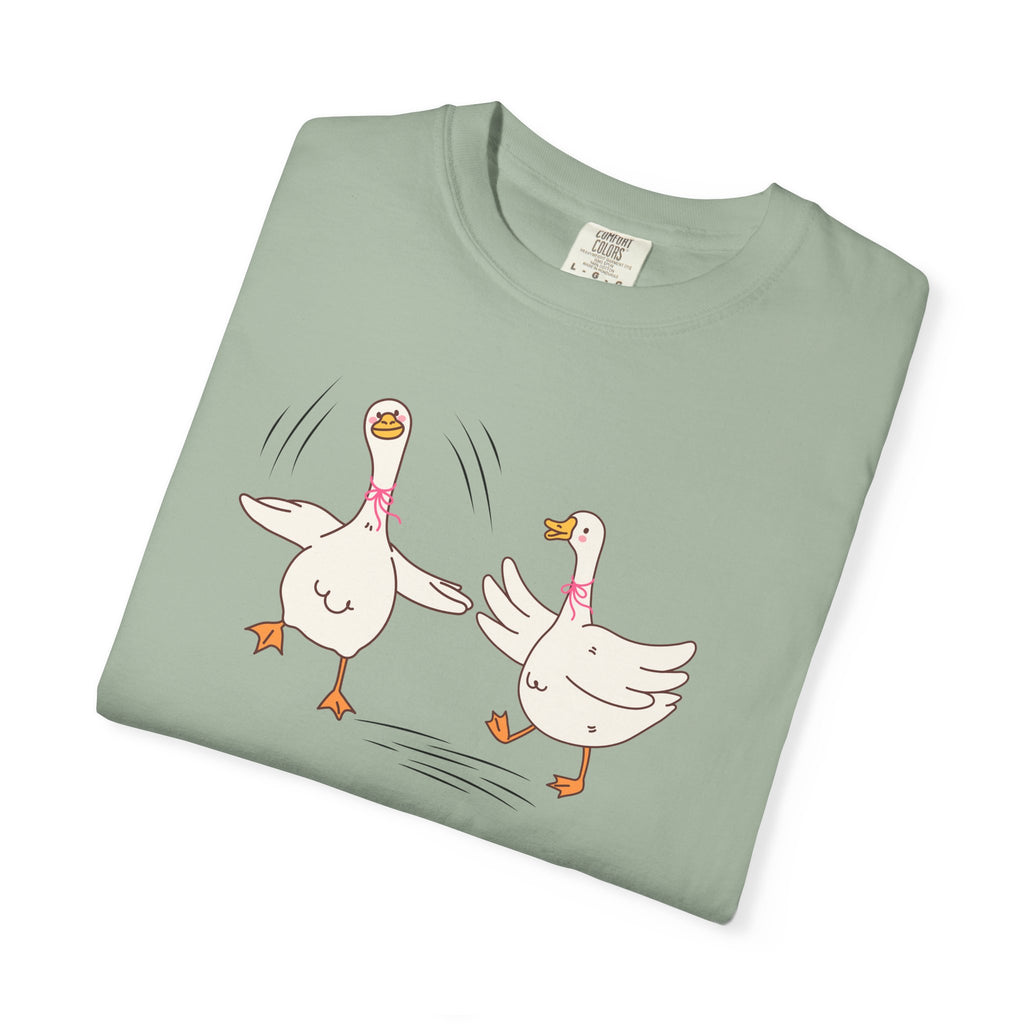 Goose Bumps T-Shirt — Cute Dancing Geese Graphic Tee