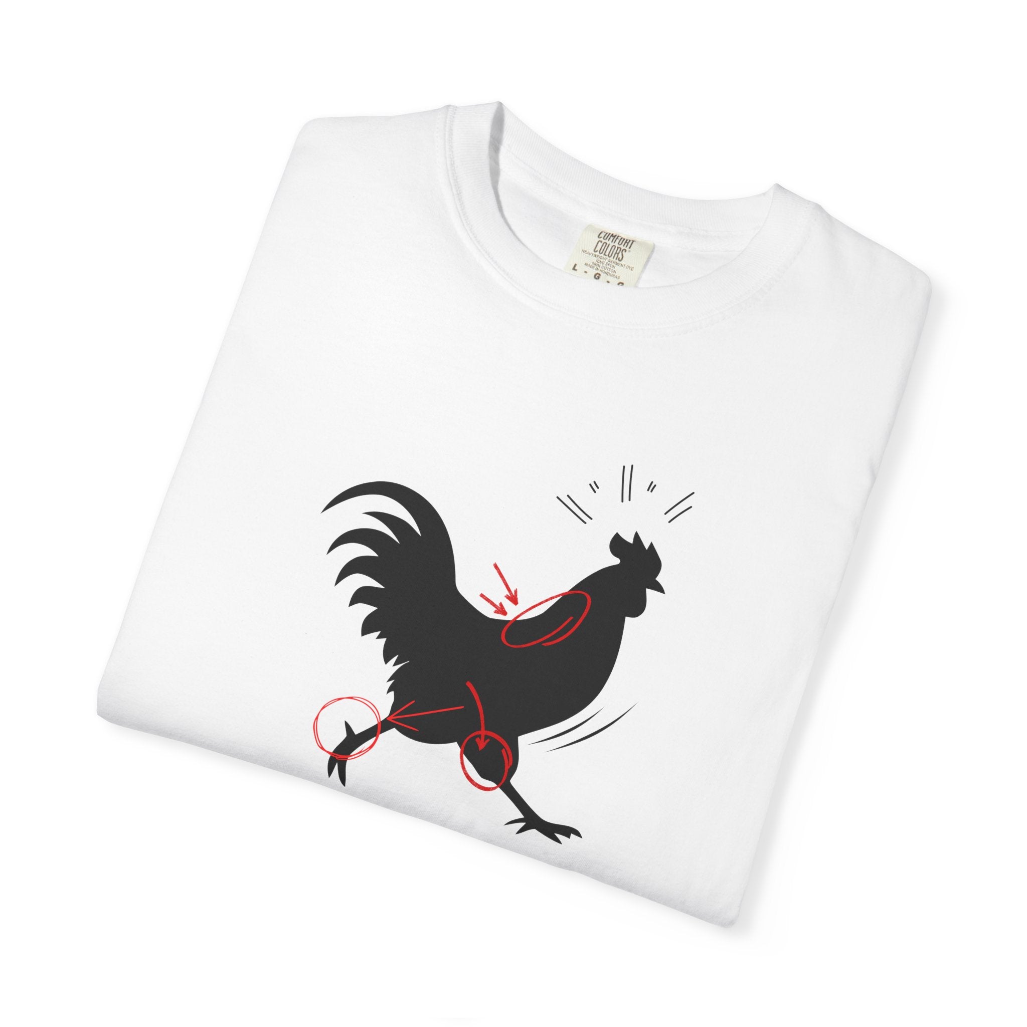 Rooster Silhouette T-Shirt — Bold Marching Rooster Graphic Tee