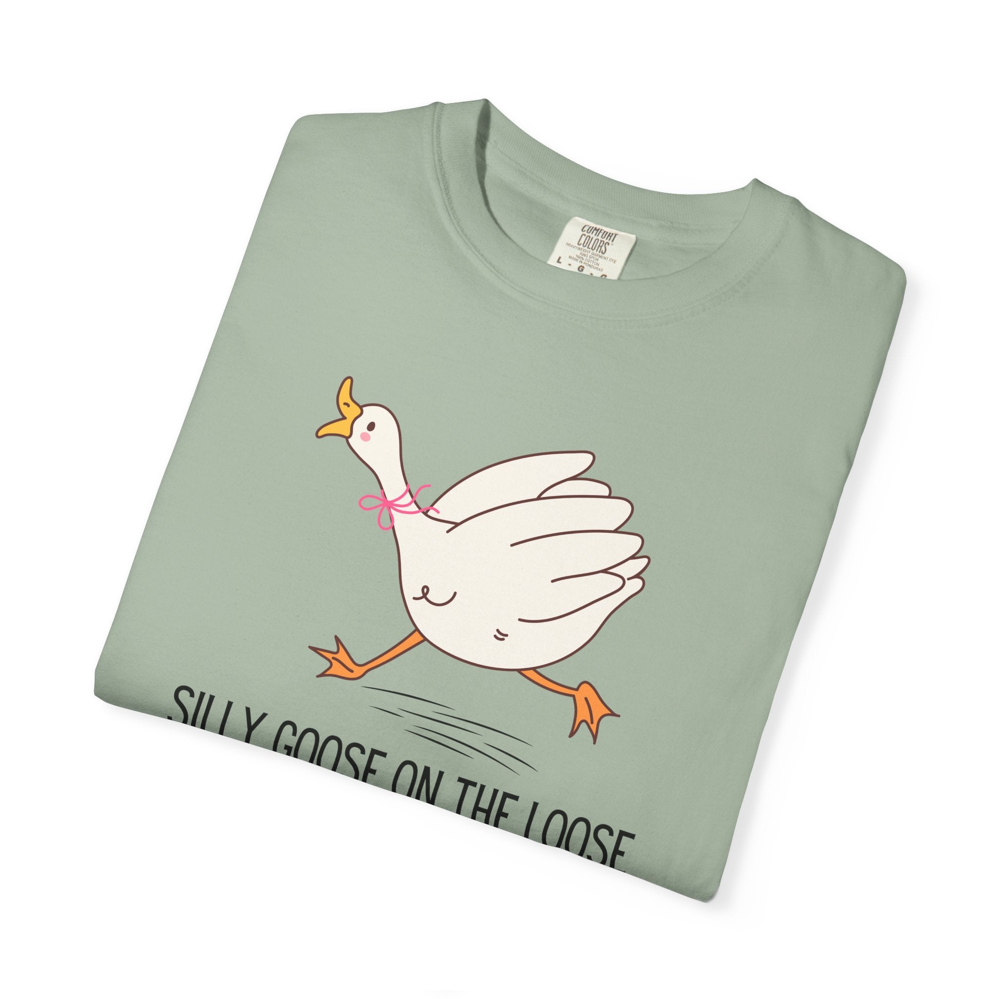 Silly Goose Tee — "Silly Goose on the Loose" Cute Cartoon Graphic T-Shirt