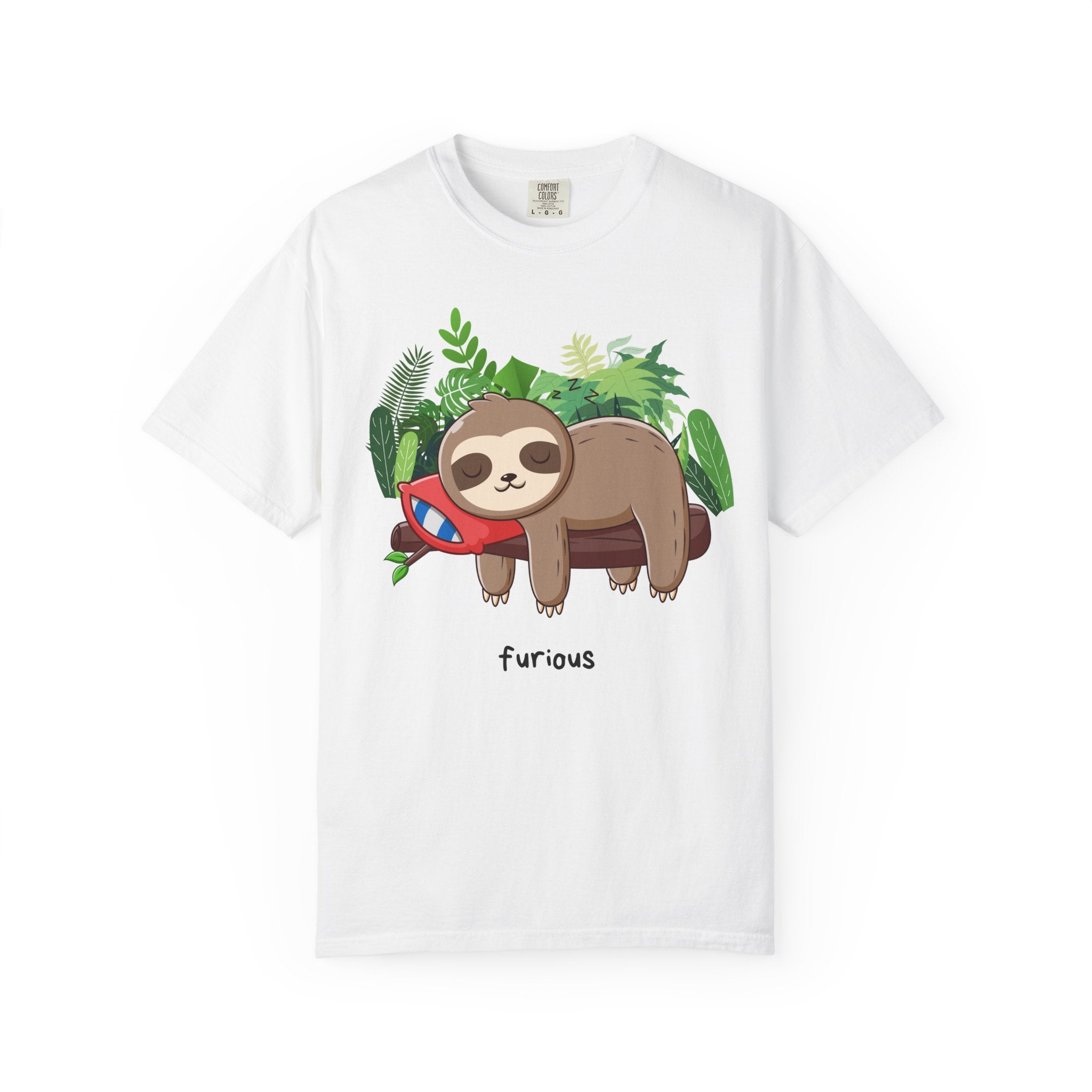 Furious Sloth Graphic T-Shirt — Cute Jungle Sloth Tee